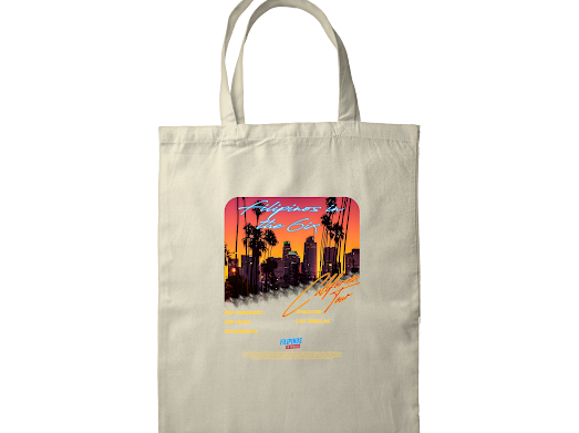 CALIFORNIA TOUR OFF-WHITE TOTE BAG