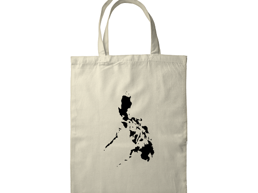 PHILIPPINES MAP OFF-WHITE TOTE BAG