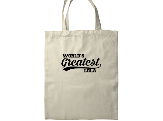 WORLD'S GREATEST LOLO OFF-WHITE TOTE BAG