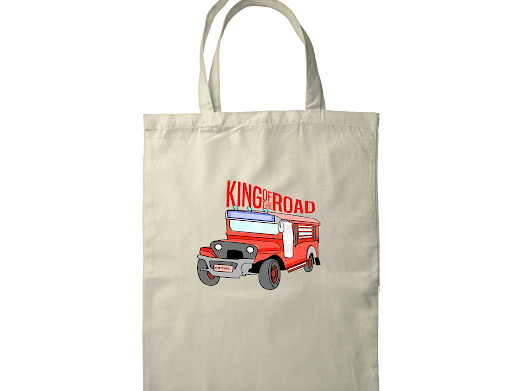 KING OF THE ROAD OFF-WHITE TOTE BAG