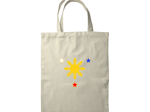 PHILIPPINE STARS OFF-WHITE TOTE BAG